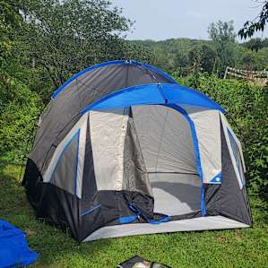 Campsite in the garden