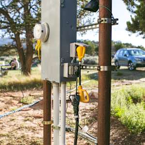 Electricity hook ups for camper vans and trailers!