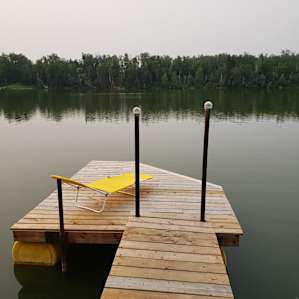 Lovely morning coffee on the dock
