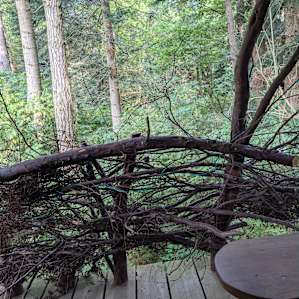 The view from the Palace ( the composting toilet)
