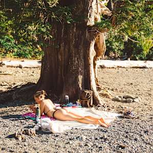Cameron Lake, just ten minutes away, is a great place to swim or sun tan.