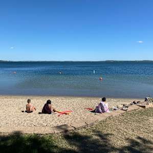 Battle Lake public beach- weekday and only shared the beach with one other person!