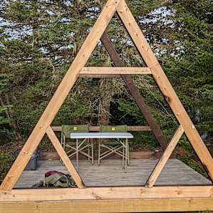 Nice platform for tents or hammocks