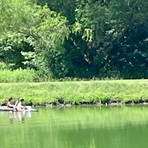 The boys kayaking