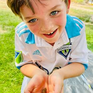 Caught a couple tiny frogs in the grass