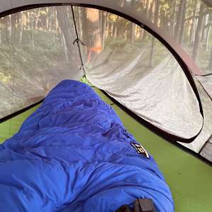 View from inside the tent