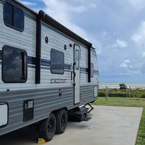 Our view from the camping slab
