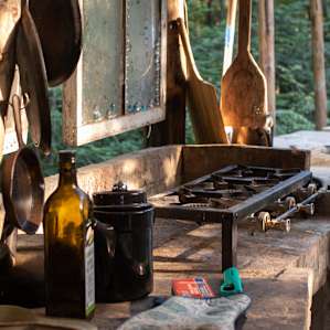 The gas burner stovetop!