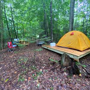 Sugar woods tent platform