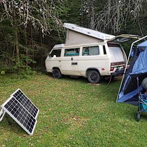 Solar panels doing their thing.