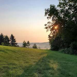 Sunrise over the hills, up near the house.