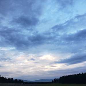 Sun set before a rain