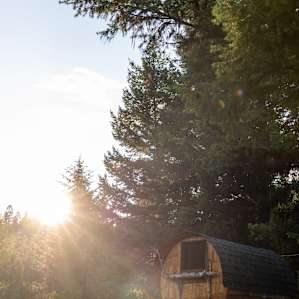 The front of Barrel Cabin 1