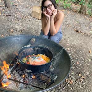 We were able to cook everything by camp fire