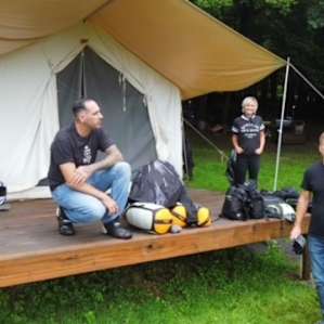 All the gear that fit on our motorcycles...