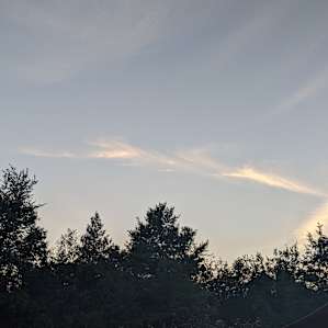 Looking at the clouds