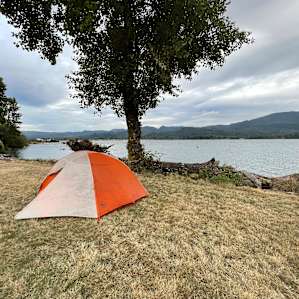Puget Island river front camping