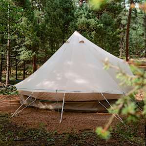 Another angle of the lovely Colonel's Tent. You can see another one of the campground's tipis in the background.