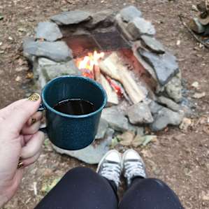 waking up to some coffee and a nice fire