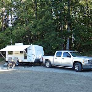 The sunny campsite