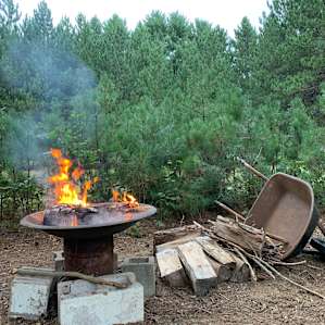 Really nice dry wood to purchase that made a wonderful fire.