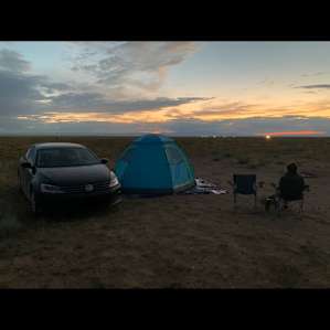 Our setup for the evening. :)