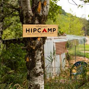 Easy to find the driveway with a big Hipcamp sign