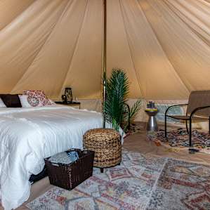 Inside tent #2, so cozy and elegant...it had everything we needed.