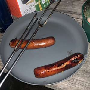 Roasted weinies over the fire 🔥