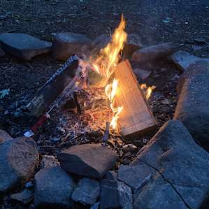 Tent Camping In The Woods Near Lake