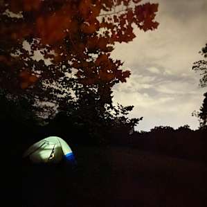My kids camping near campsite 2
