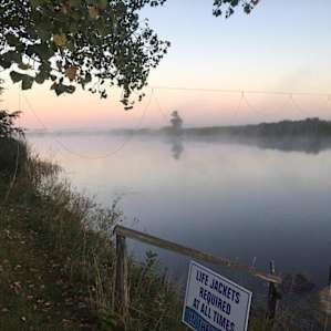 Sunrise over the lake.