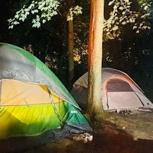 Site 2 just big enough for two smaller sized tents.