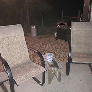 Sitting area on front porch