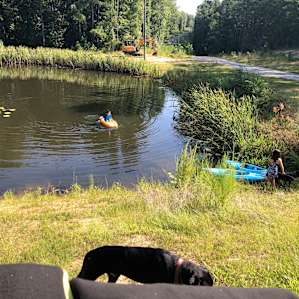 kayaking by the cabin