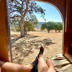 From our trailer.