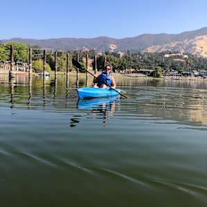 Kayaking on the lake