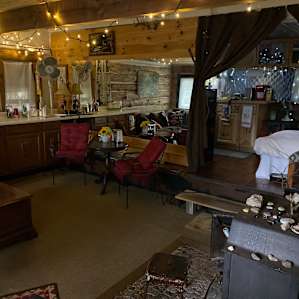 Inside the cabin.