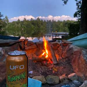 Having a fire at night was perfect.
