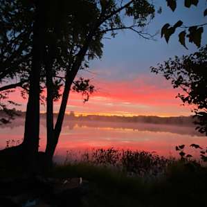 Sunrise! The only sounds were the sounds of nature coming to life all around me.