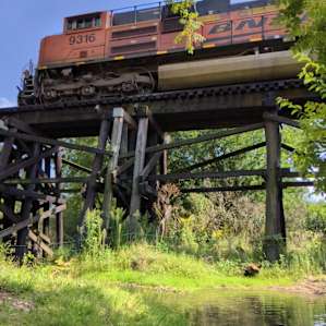 Picturesque train bridge