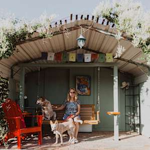 Our lovely host, Lori, and her beloved pups.