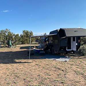The campsite is large enough to arrange you’d vehicle any way you please.