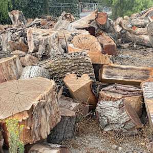 A bunch of wood available