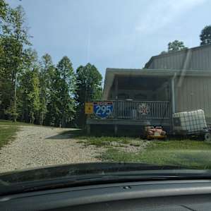 Going toward the primitive camping sites at the back of this building are the 1/2 baths.