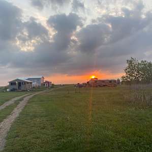 Beautiful sunset over our spot