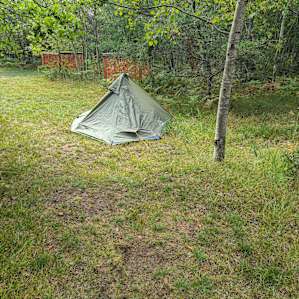 Great spaces for tents.