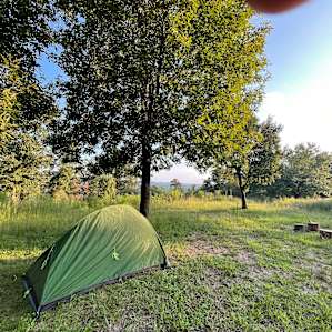 We set up at site 1