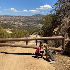 Hiking beyond the closed vehicle gate.