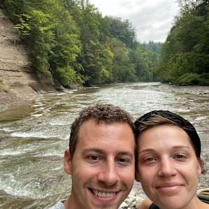 Took short drive to trail by the river.